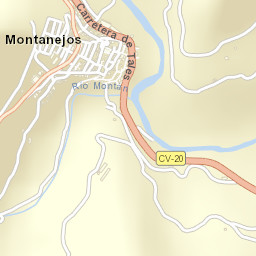 Montanejos Street Map