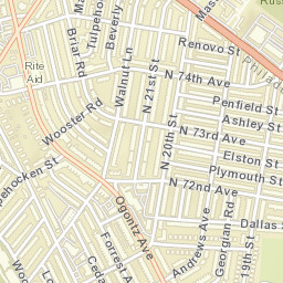 7201 Andrews Ave, Philadelphia, PA Street Map