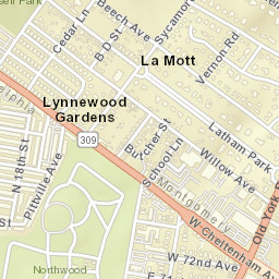 7310-7320 Cedar Ln, Elkins Park, PA Street Map