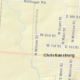 Christiansburg Ohio Street Map