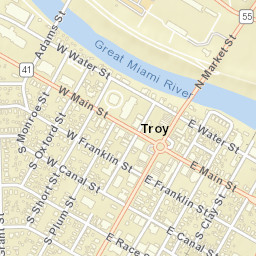 Troy Ohio Street Map