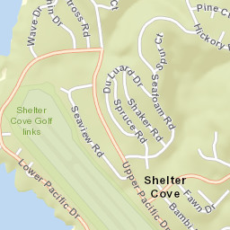 Shelter Cove California Street Map