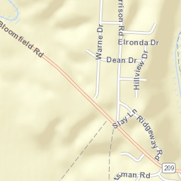 Browns Heights Ohio Street Map