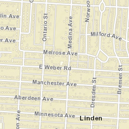 Linden Ohio Street Map