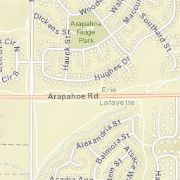 Lafayette, CO, USA Street Map