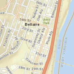 Bellaire Ohio Street Map
