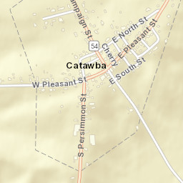 Catawba Ohio Street Map