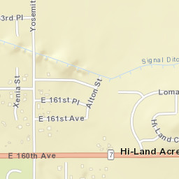 Hi-Land Acres Colorado Street Map