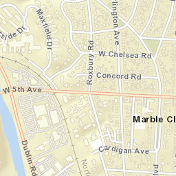 Marble Cliff Ohio Street Map