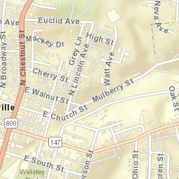 100-240 South Chestnut Street, Barnesville Street Map