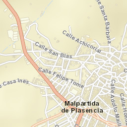 Malpartida de Plasencia Street Map