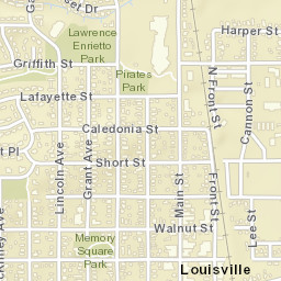 Louisville Street Map