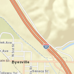 Byesville Ohio Street Map