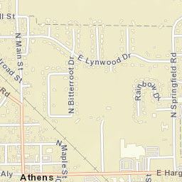 100-198 East Hargrave Street, Athens, IL Street Map