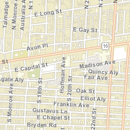 122 N Monroe Ave, Columbus, OH 43203, Street Map