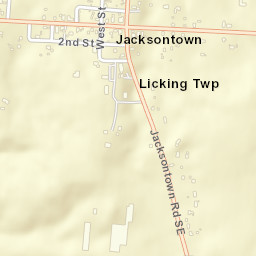 Jacksontown Ohio Street Map