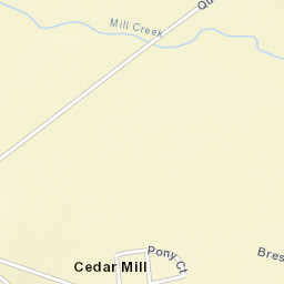 Cedar Mill California Street Map