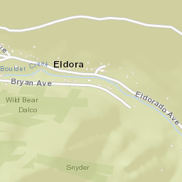 Eldora Colorado Street Map