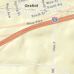 Gratiot Ohio Street Map
