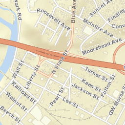 West Zanesville Ohio Street Map