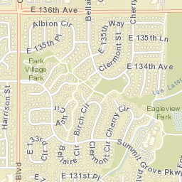 4816-4966 East 136th Avenue, Thornton Street Map