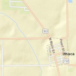 Ithaca Ohio Street Map