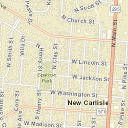 New Carlisle Ohio Street Map