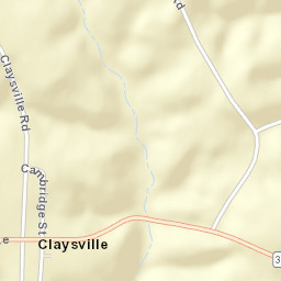 Claysville Ohio Street Map