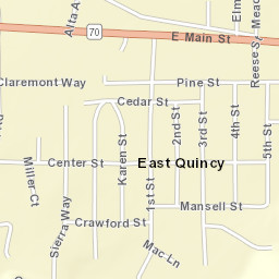 East Quincy California Street Map