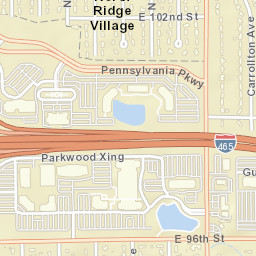 I-465 & US-52 & US-421 Carmel IN Street Map