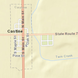 Castine Ohio Street Map