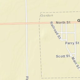 Gordon Ohio Street Map
