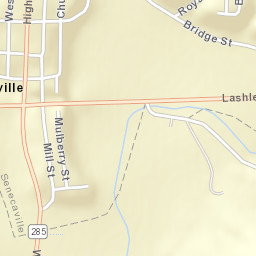 Senecaville Ohio Street Map