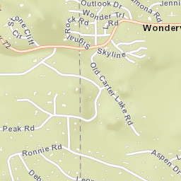 Wondervu Colorado Street Map