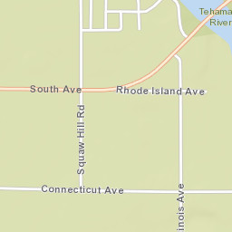 Squaw Hill California Street Map