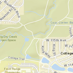 College Hills Colorado Street Map