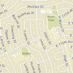 1908-1928 East 116th Avenue, Northglenn Street Map