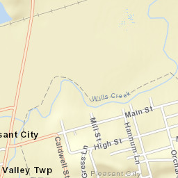 Pleasant City Ohio Street Map