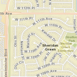 Sheridan Green Colorado Street Map