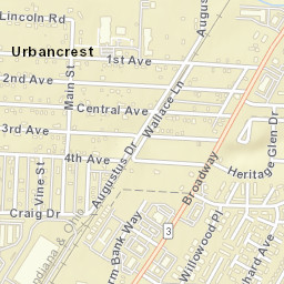 Urbancrest Ohio Street Map