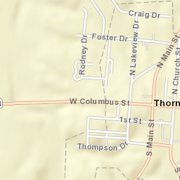 Thornville Ohio Street Map