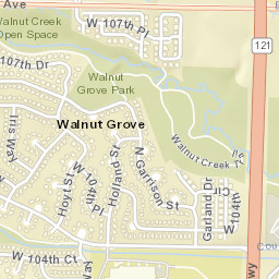 Walnut Grove Colorado Street Map