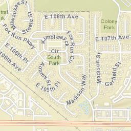 3500-3560 E 106th Ave Thornton CO Street Map