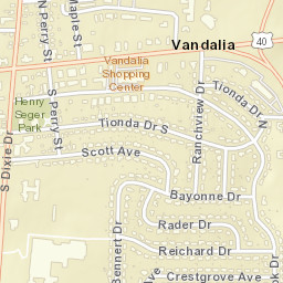 Vandalia Ohio Street Map