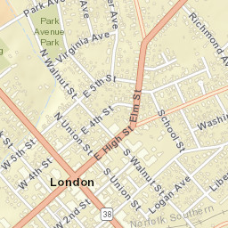 London Ohio Street Map