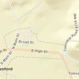 Glenford Ohio Street Map