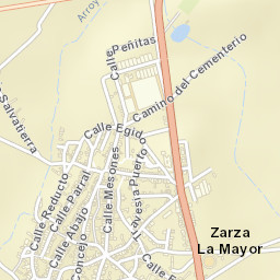 Zarza la Mayor Street Map