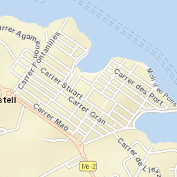 Es Castell Street Map