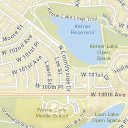 10045-10089 Countryside Drive Westminster CO Street Map