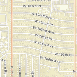 Hillcrest Colorado Street Map